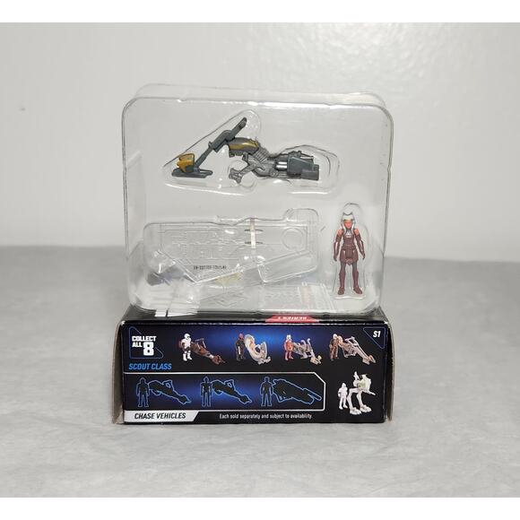 Star Wars Micro Galaxy Asoka Tano With Speeder Bike Series 1 Open Box New - Picture 5 of 8